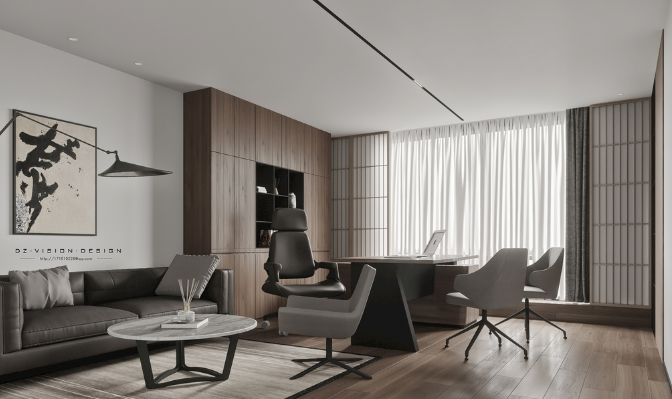 新中式办公室装修设计如何选择家具